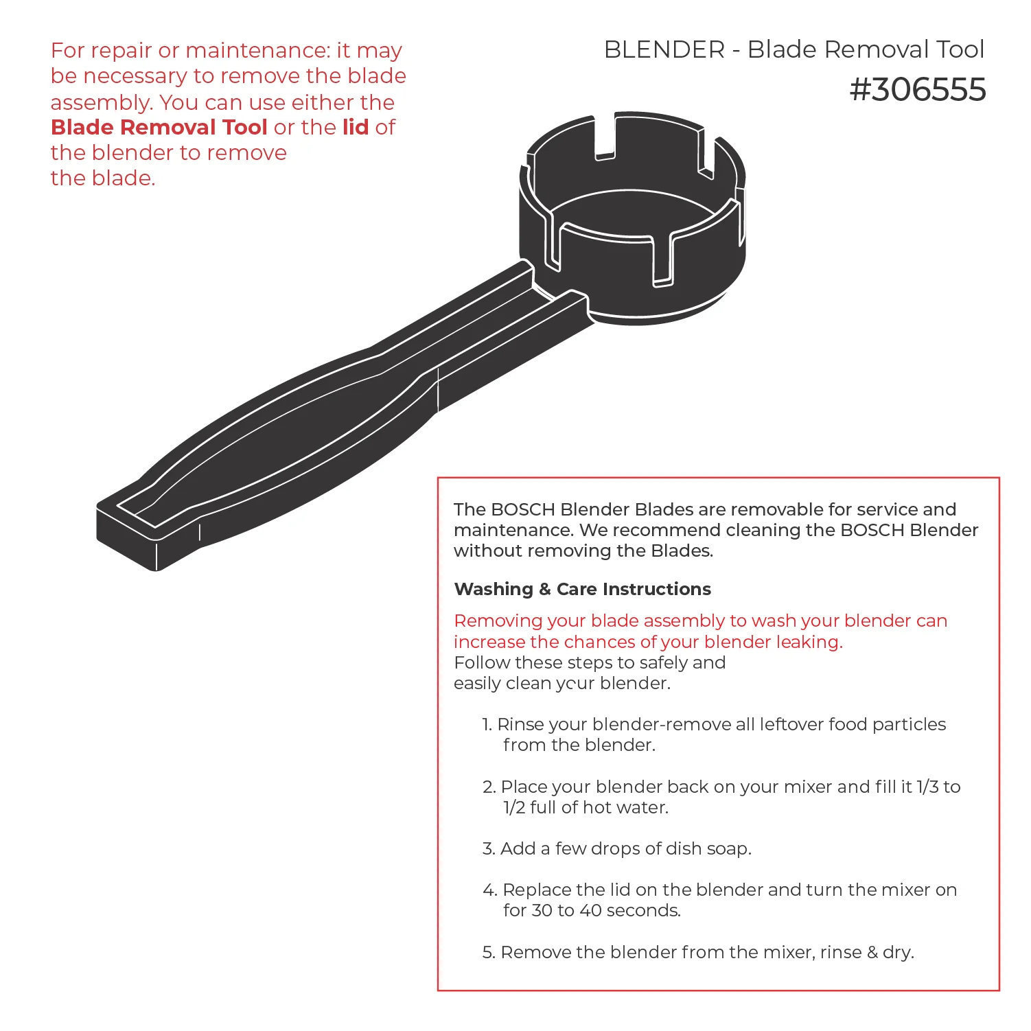 Blender Blade Assembly Wrench - Image 3