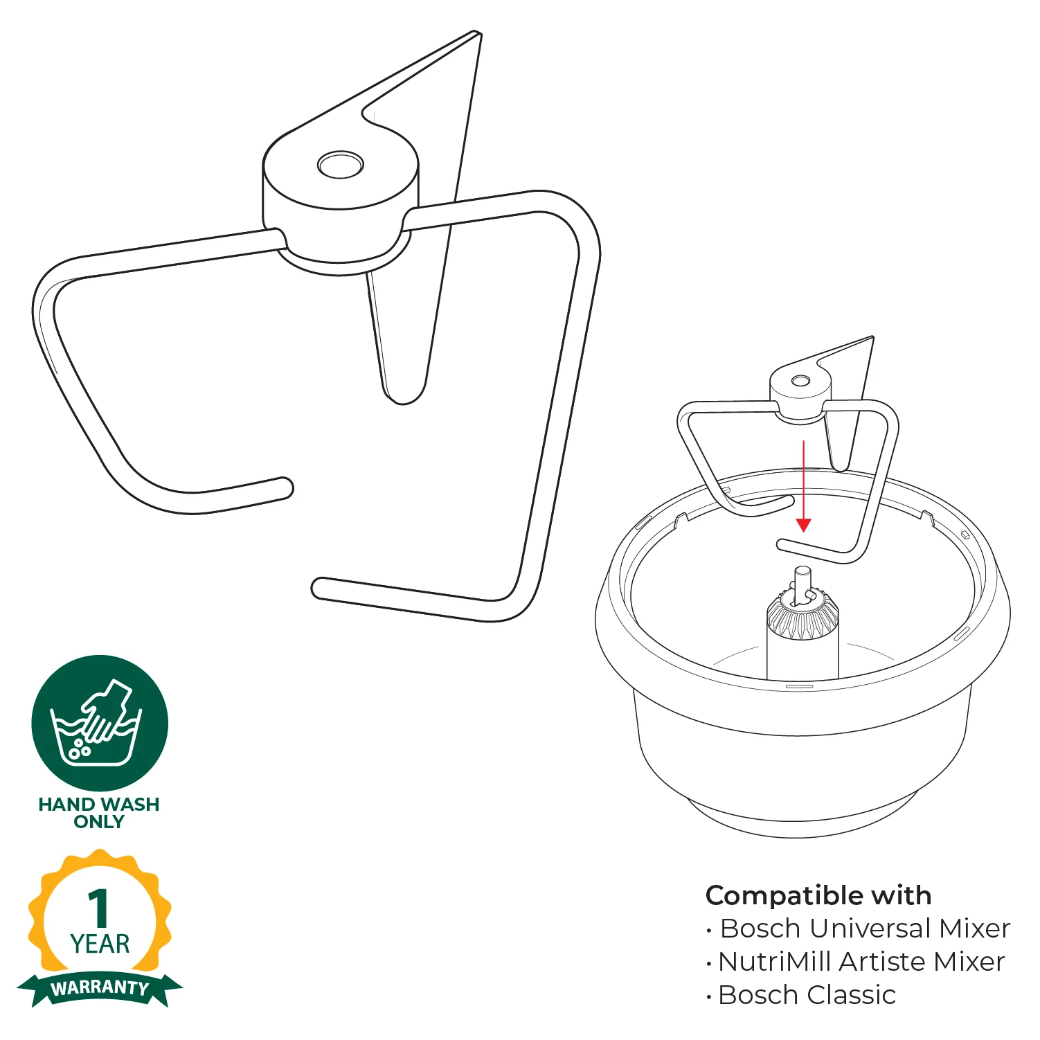 Universal Plus Dough Hook - Image 3