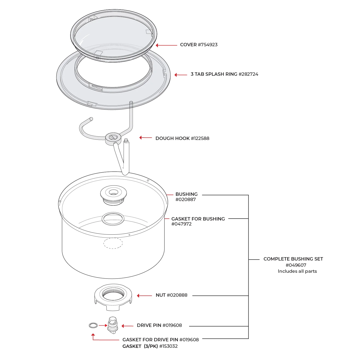 Bottom Drive Dough Hook - Image 4