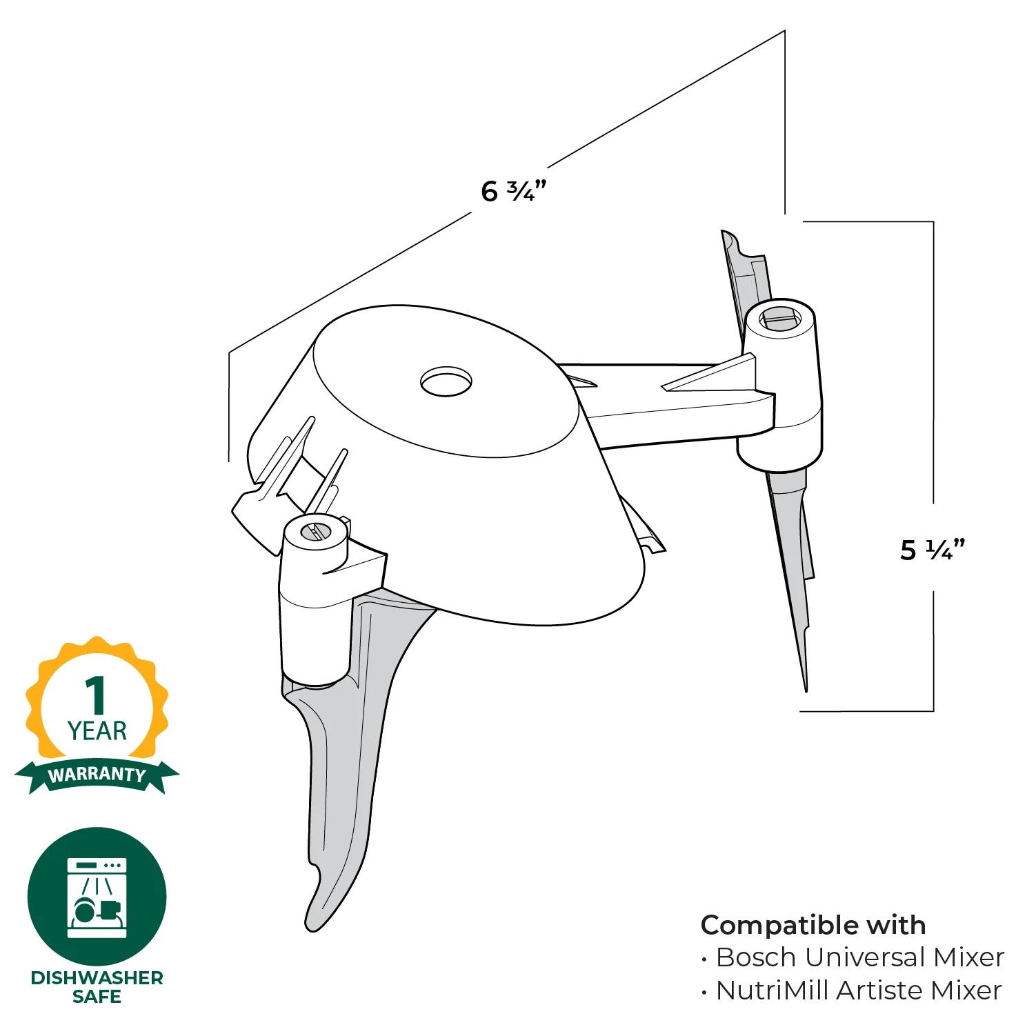 Bowl Scraper with Metal Driver - Image 6