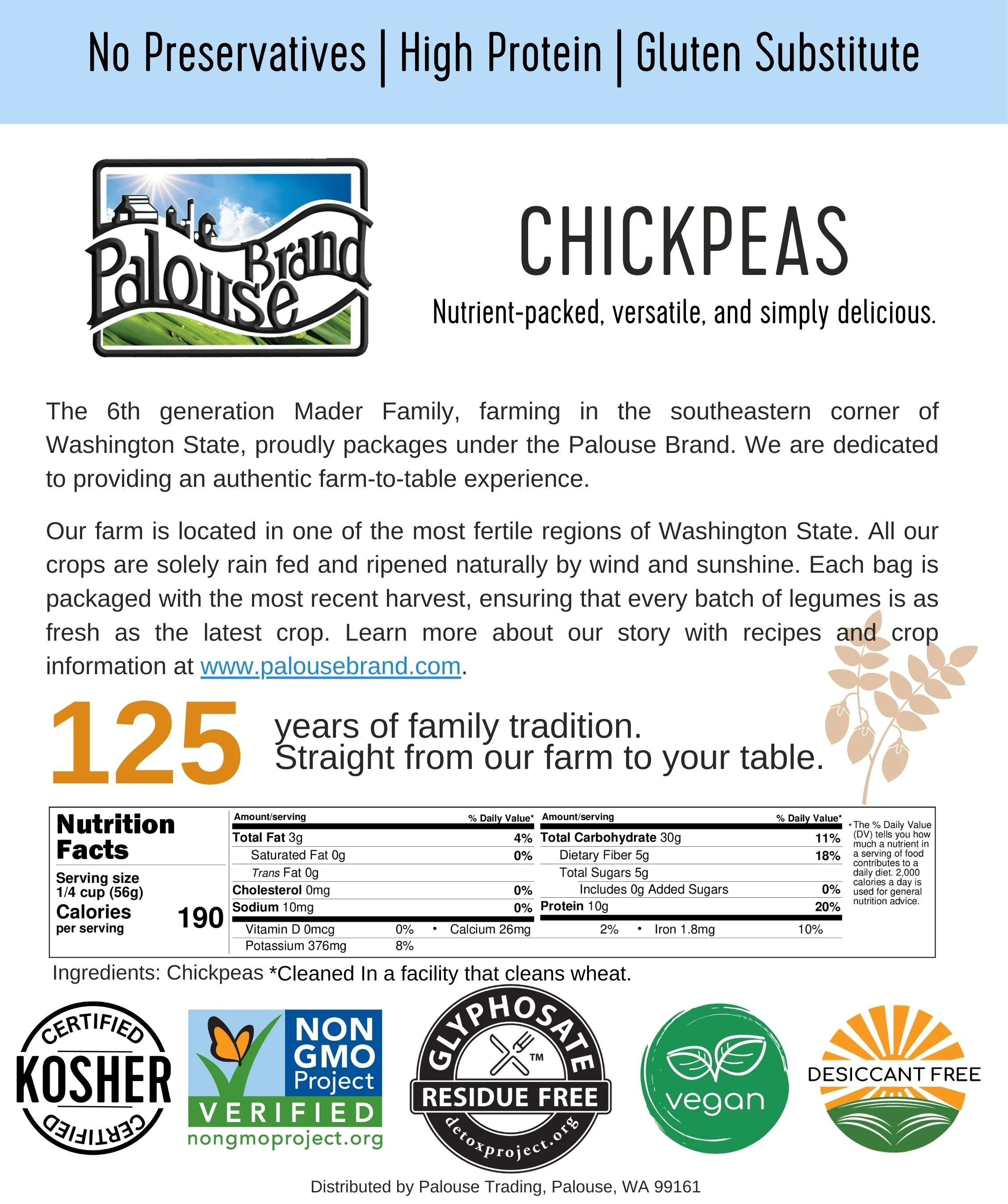 Chickpeas | 25 LB Bucket | Certified Glyphosate Residue Free - Image 5
