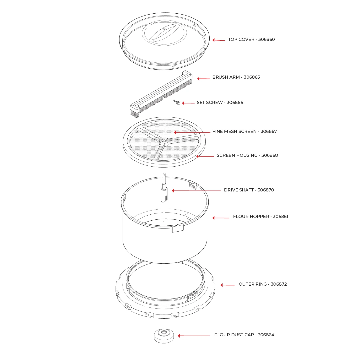 Flour Sifter Set Screw - Image 2