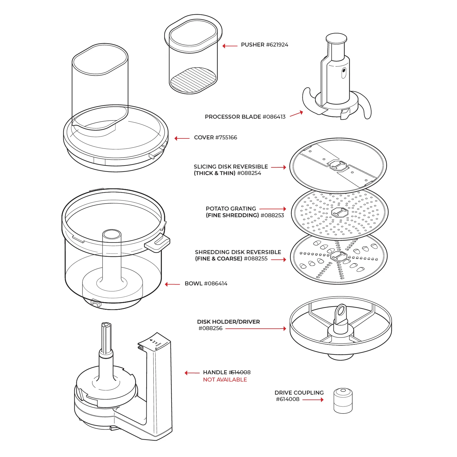 Food Processor Attachment Replacement - Fine Shredding Disk - Image 2