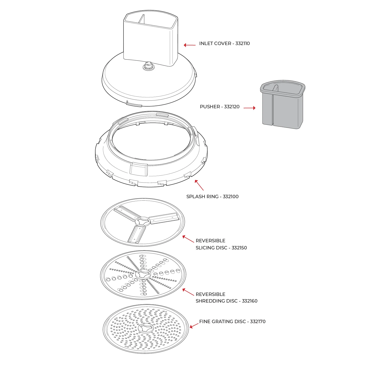 Large Slicer Shredder Replacement - Pusher - Image 2