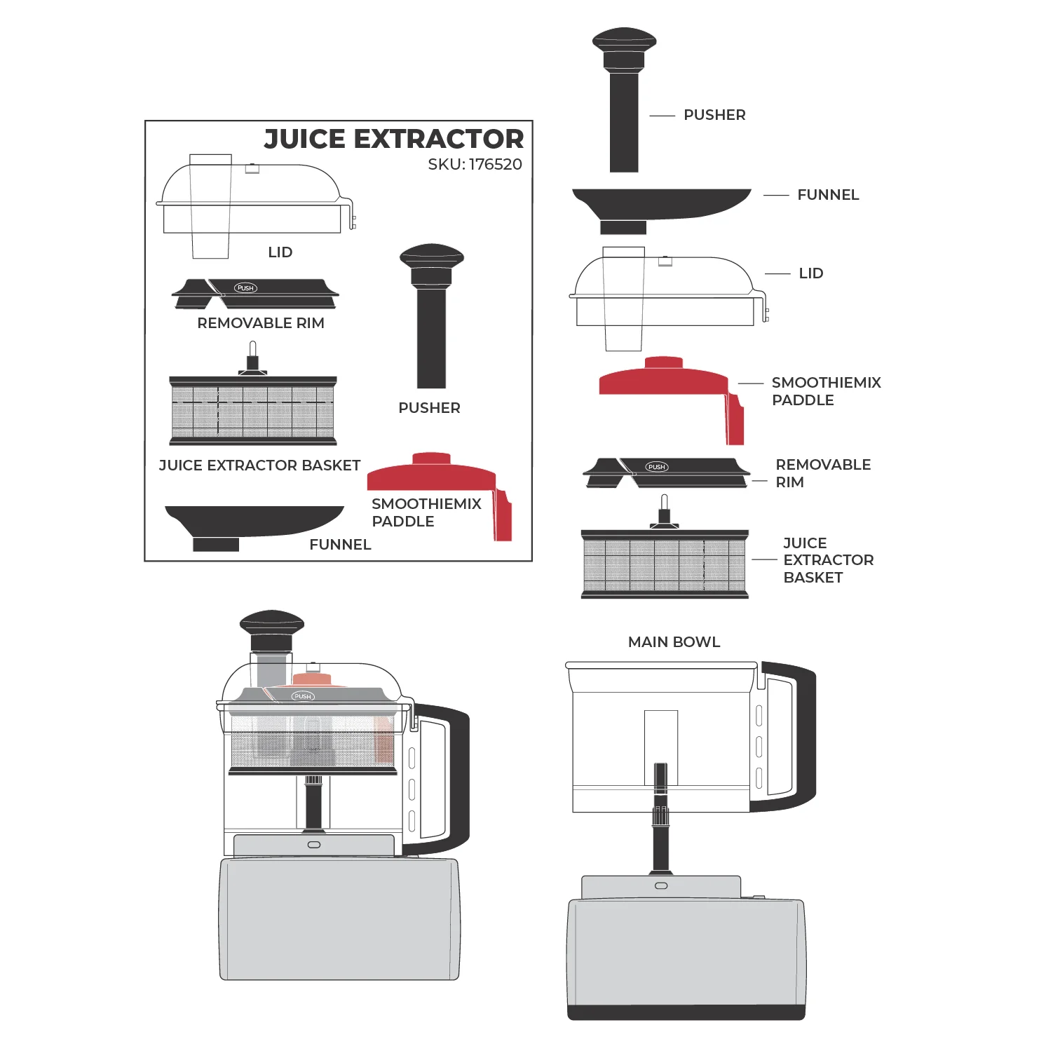 Magimix Juice Extractor Food Processor Attachment - Image 5