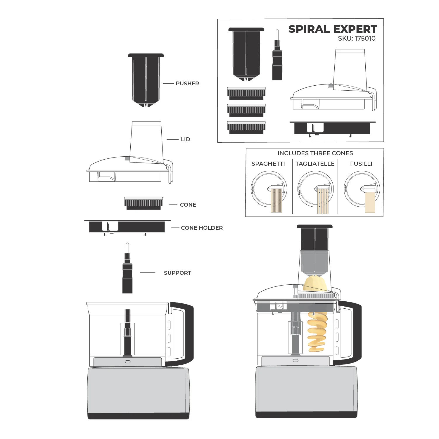 Magimix Spiral Expert Food Processor Attachment - Image 4