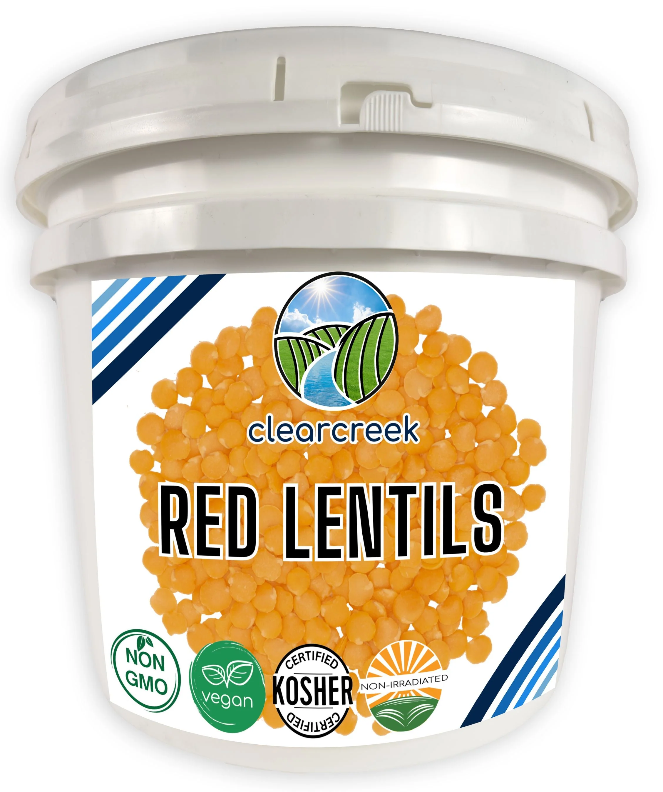 Red Lentils | 25 LB Bucket | Certified Glyphosate Residue Free