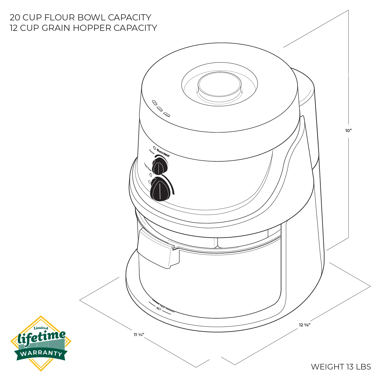 Refurbished Classic Grain Mill - Opened Box - Image 5