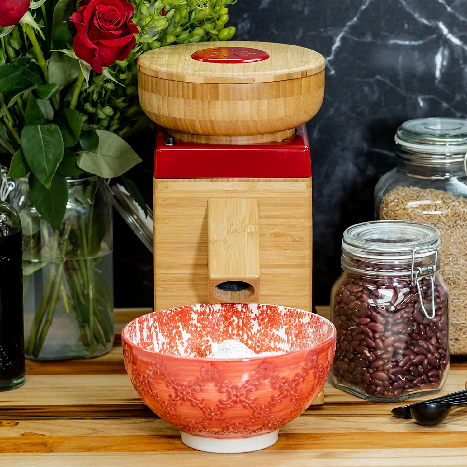Refurbished Harvest Grain Mill - Red - Image 2