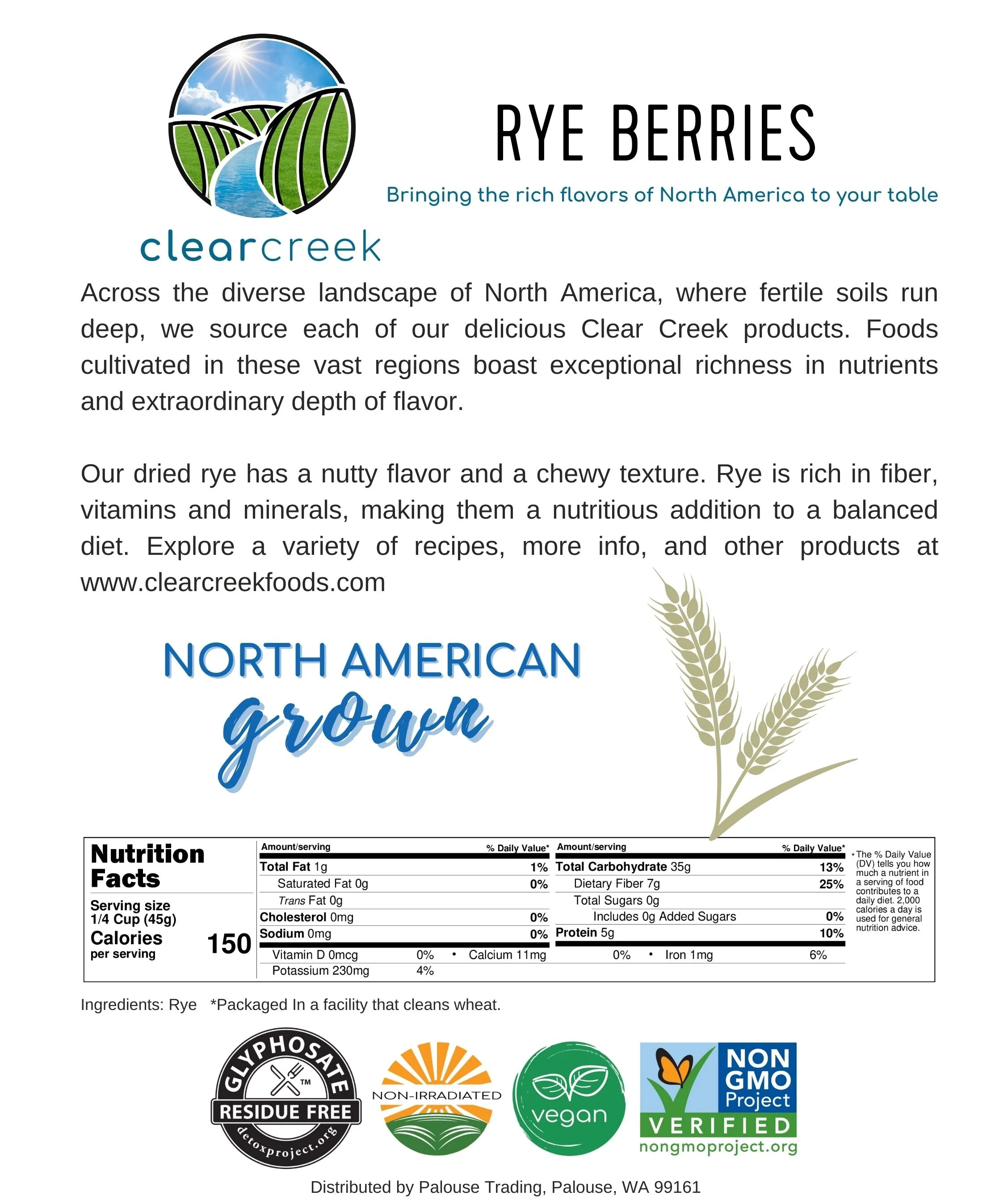 Rye Berries| Certified Glyphosate Residue Free | 4 LB - Image 5