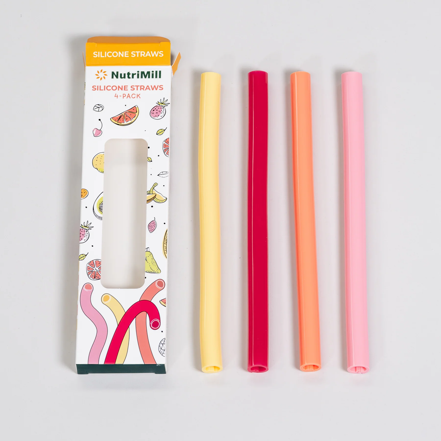 Silicone Zipper Lock Straws - 4 Pack - Image 3