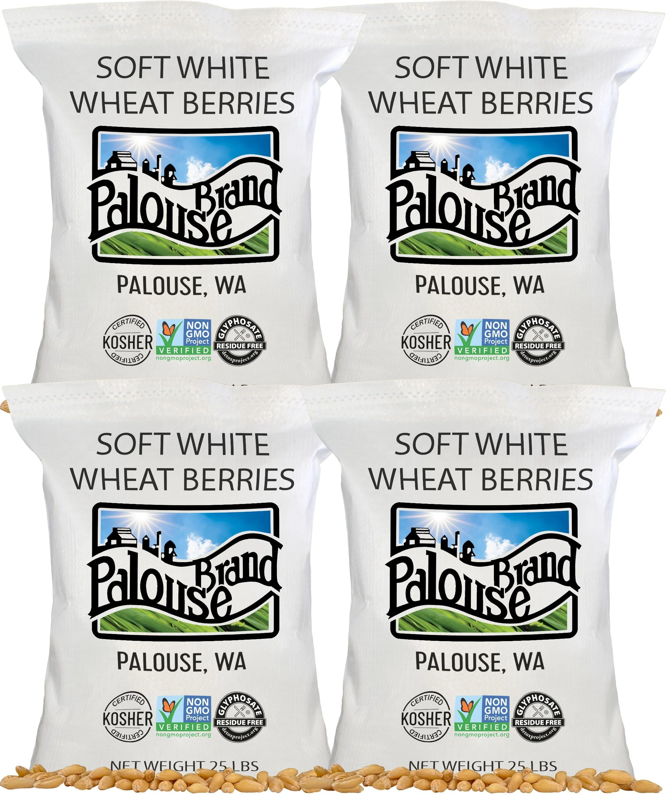 Soft White Wheat Bundle | 100 LB | Certified Glyphosate Residue Free